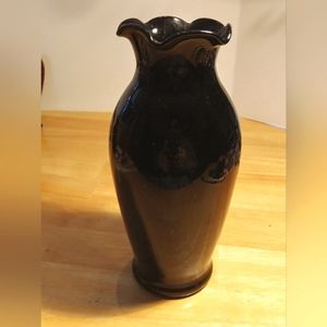 Beautiful Vintage Black Amethyst Hand Blown Vase